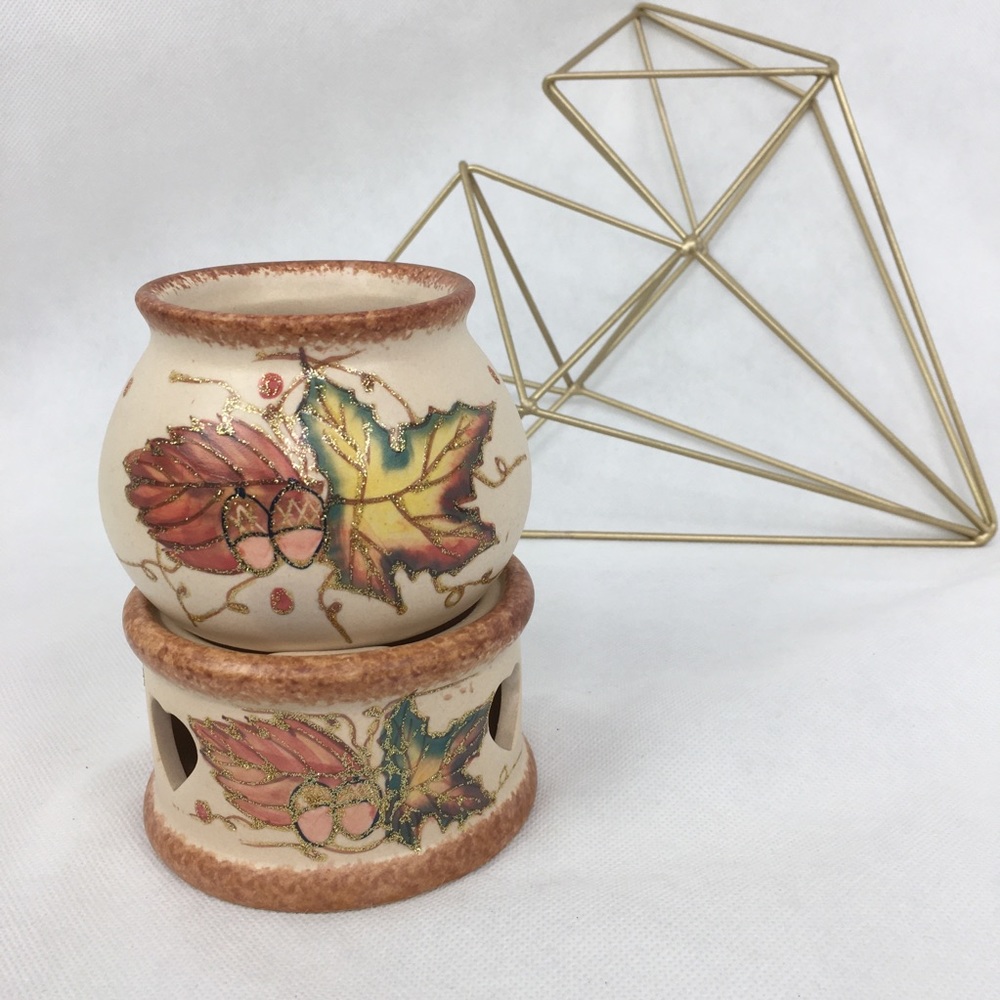 Fall Leaves With Acorns Candle Warmer